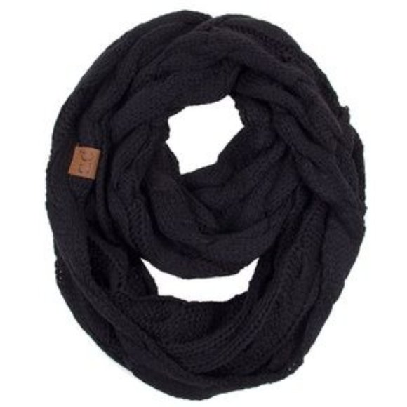 C.C 3pc Knit Warm Pom Beanie Gloves Scarves Set main image 7